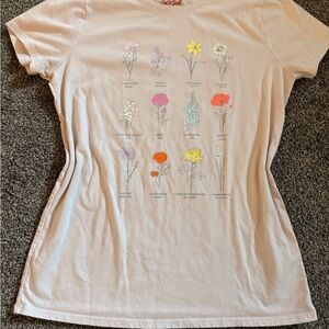 Cat & Jack Botanical Print Tee in Light Pink